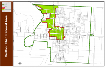Map of City of Carlton Urban Renewal Area