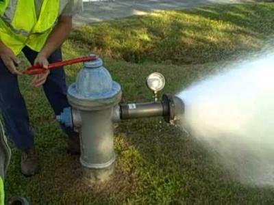 Image of fire hydrant flow testing